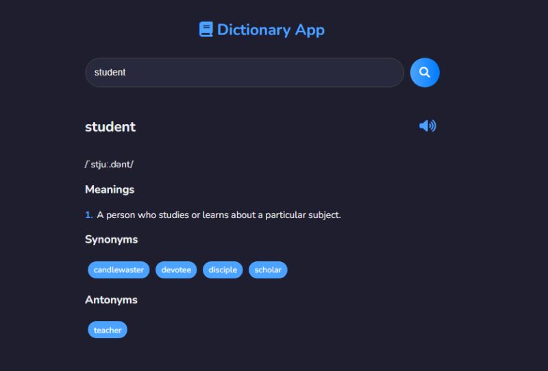>Dictionary App